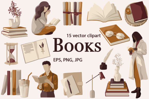 Cozy Illustrations: Bringing Books & Reading to Your Designs