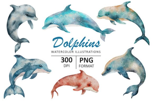 Creative Crafting with Dolphin Watercolor Illustrations