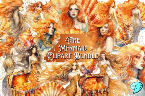Fire Mermaids Watercolor Clipart: A Deep Dive into This Creative Bundle