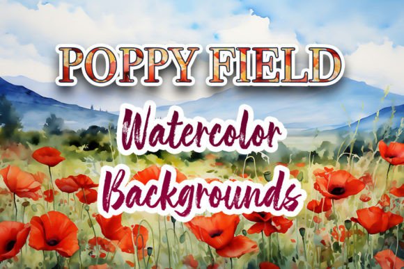 Poppy Field Watercolor Landscapes: A Touch of Nature's Elegance