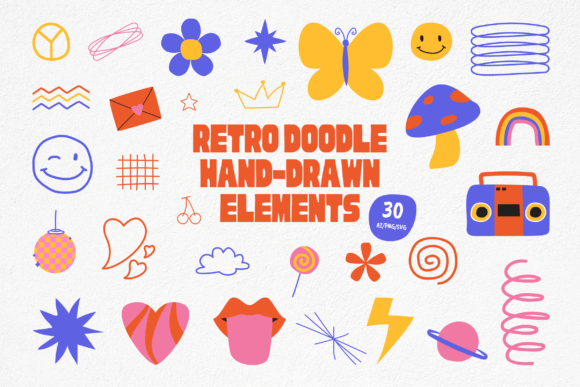 Unlocking Creative Potential with Retro Doodle Hand-Drawn Elements