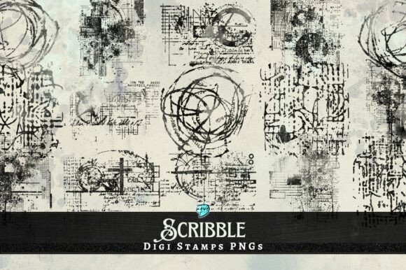Unlocking Creativity with Scribble Digi Stamps Clipart PNG