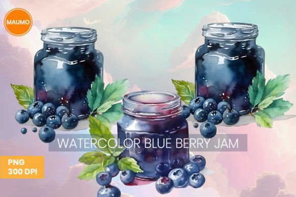 Watercolor Blueberry Jams Sublimation: A Fresh Take on Fruit-Inspired Design