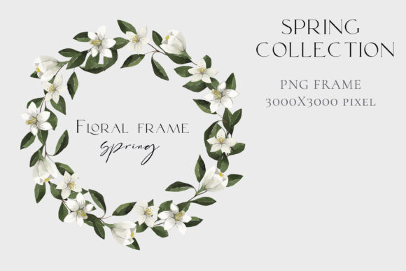 Watercolor Spring Flower Wreath PNG: A Fresh Design Asset