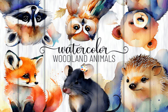 Woodland Animals - Watercolor Clipart: Authentic Nature Design